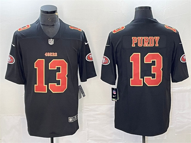 Men's San Francisco 49ers #13 Brock Purdy Black Vapor Untouchable Limited Stitched Jersey